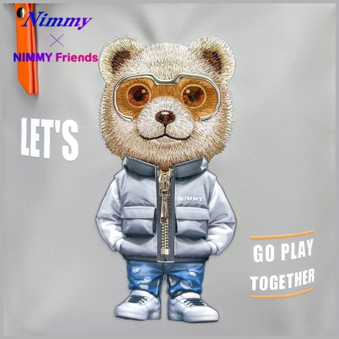 Nimmy Cool&amp;amp;Cute 2.0 Bear Laptop Backpack - Gray