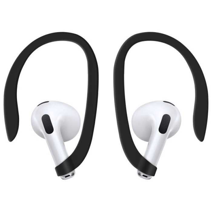 Uniq Nexo AirPods 4 + Ear Hooks Silicone case - black