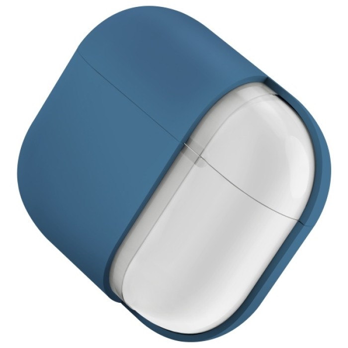 Uniq Nexo AirPods 4 + Ear Hooks Silicone case - blue