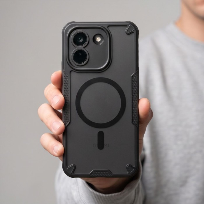 Tech-Protect Rugged Shield MagSafe Case for Xiaomi Redmi Note 17 Pro Max 5G - Matte Black