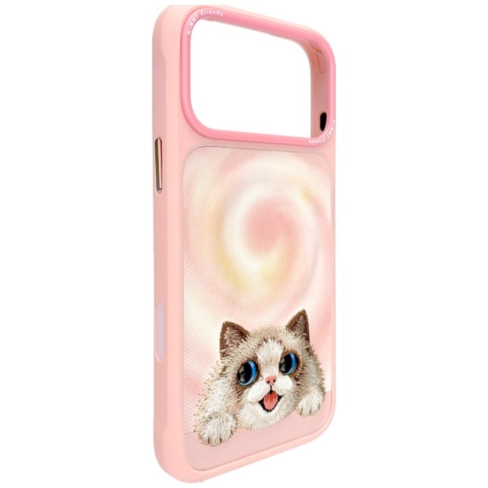 Nimmy Big Eyed Lying Ragnall Cat MagSafe Case for iPhone 18 Pro Max / 17 Pro Max - Pink