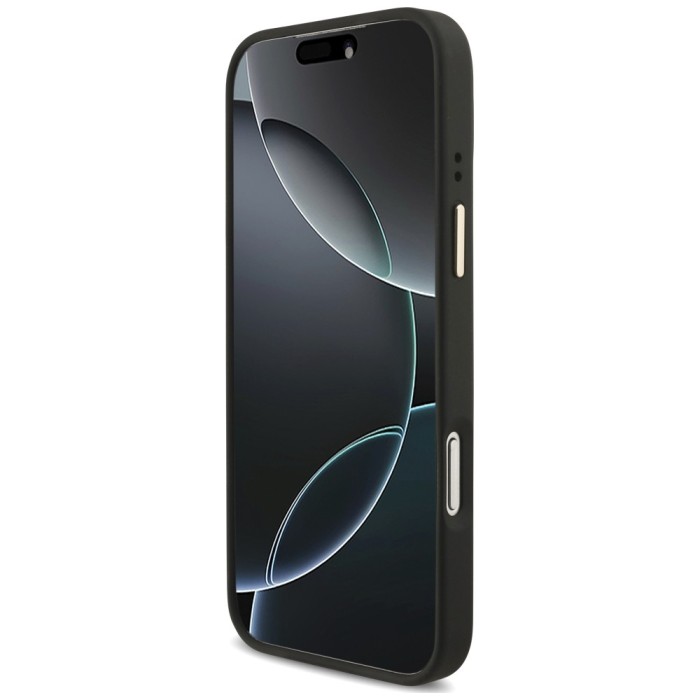 Guess 4G Big 4G Classic Logo Big Strap Metal Buttons Case for iPhone 18 Pro Max / 17 Pro Max - black