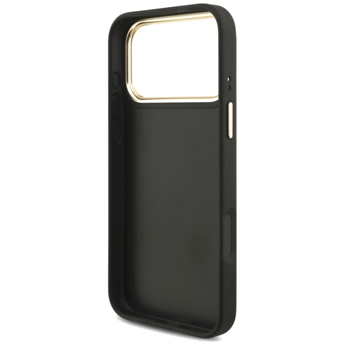 Guess 4G Big 4G Classic Logo Big Strap Metal Buttons Case for iPhone 18 Pro Max / 17 Pro Max - black