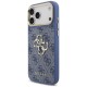 Guess 4G Big 4G Classic Logo Big Strap Metal Buttons Case for iPhone 18 Pro Max / 17 Pro Max - blue
