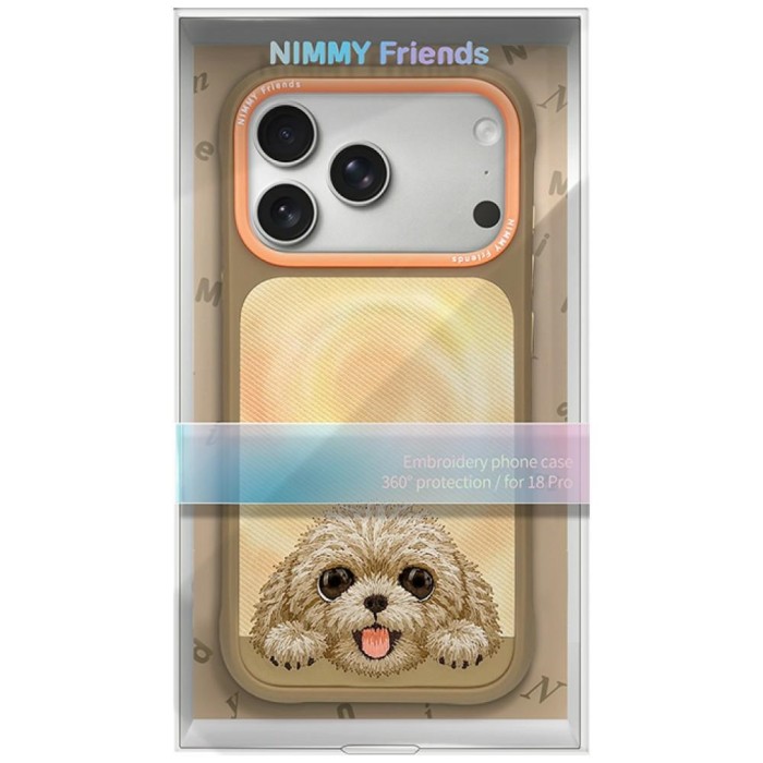 Nimmy Big Eyed Lying Teddy Poodle MagSafe Case for iPhone 18 Pro / 17 Pro - Brown