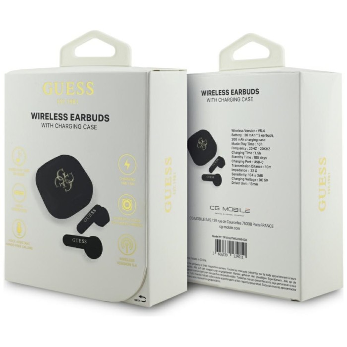 Guess 4G Metal Logo TWS wireless headphones - black