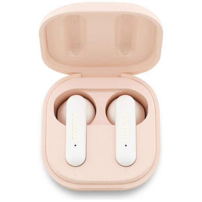 Guess 4G Metal Logo TWS Wireless Headphones - Pink