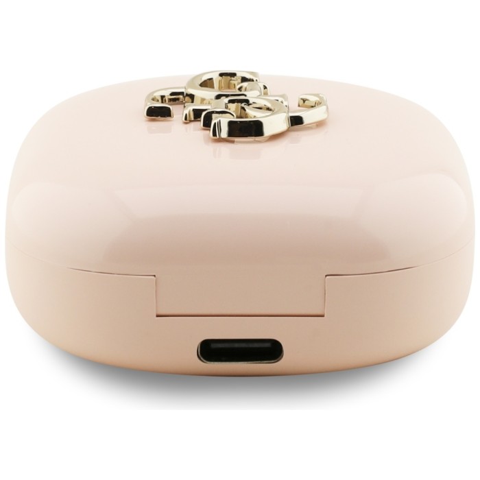 Guess 4G Metal Logo TWS Wireless Headphones - Pink