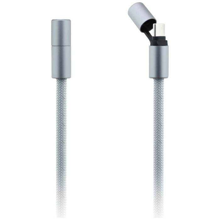 Karl Lagerfeld CBDY Choupette Charm USB-C Cable / USB-C Lanyard - Gray
