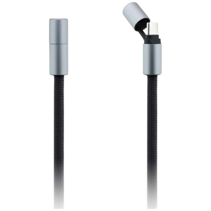 Karl Lagerfeld CBDY Ikonik Charm USB-C Cable / USB-C Lanyard - Black