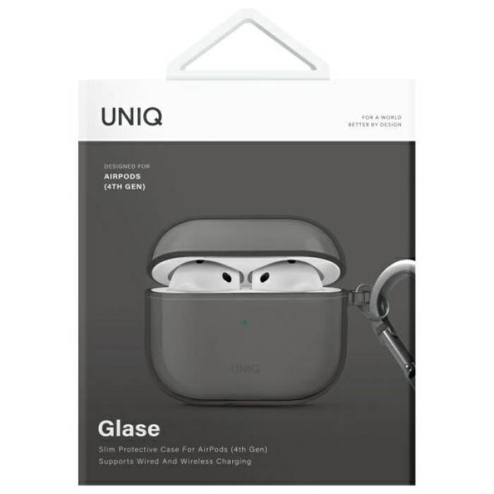 Uniq Glase AirPods 4 Case - Semi-Transparent