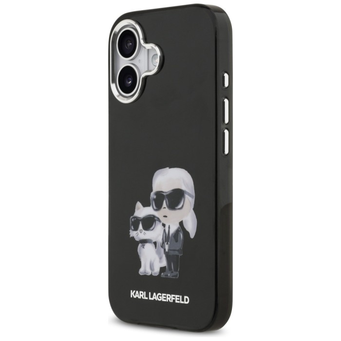 Karl Lagerfeld IML Aquarelle Karl &amp;amp; Choupette &amp;amp; Logo MagSafe Case for iPhone 17 - Black