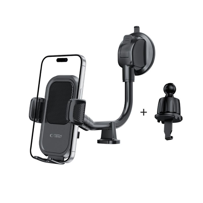 Tech-Protect V8 Car Holder for Dashboard, Windshield or Air Vent Mount - Black