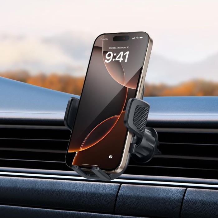 Tech-Protect V8 Car Holder for Dashboard, Windshield or Air Vent Mount - Black