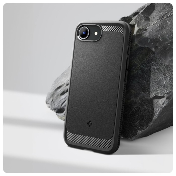 Spigen Rugged Armor MagSafe case for iPhone 16e / 17e - black