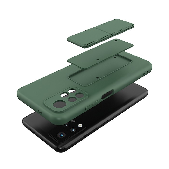 Wozinsky Kickstand Case Silicone Stand Cover for Xiaomi Redmi Note 11S / Note 11 red