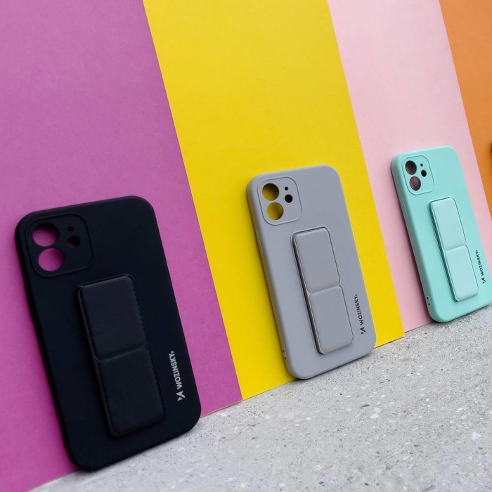 Wozinsky Kickstand Case Silicone Stand Cover for Xiaomi Redmi Note 11S / Note 11 red