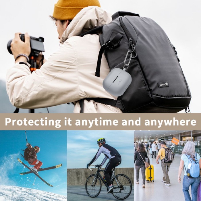 Tech-Protect Silicone Hook Case for Samsung Galaxy Buds 3 / 3 Pro - Brown