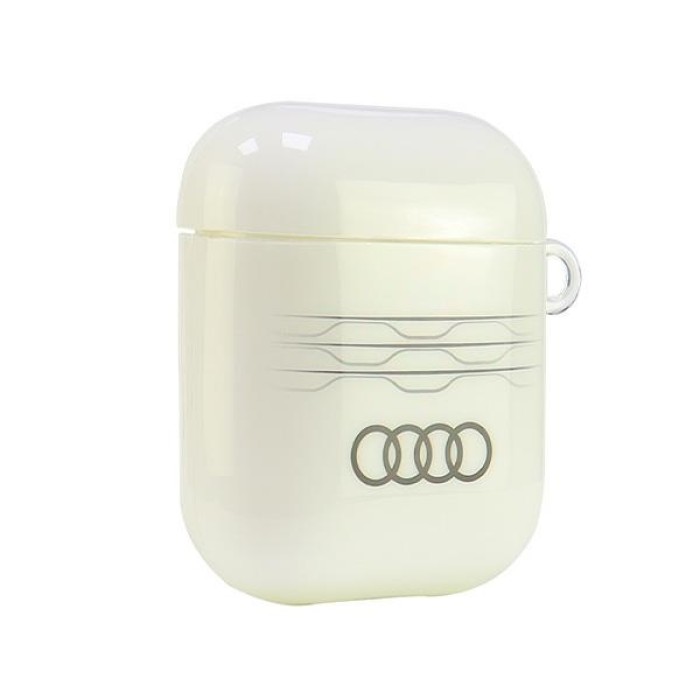 Audi IML Geometric Pattern Case for AirPods 1 / 2 - White