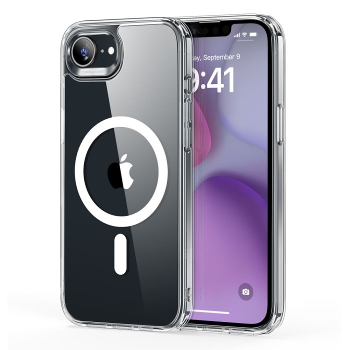 ESR Classic Hybrid Halolock MagSafe Case for iPhone 16e / 17e - Transparent
