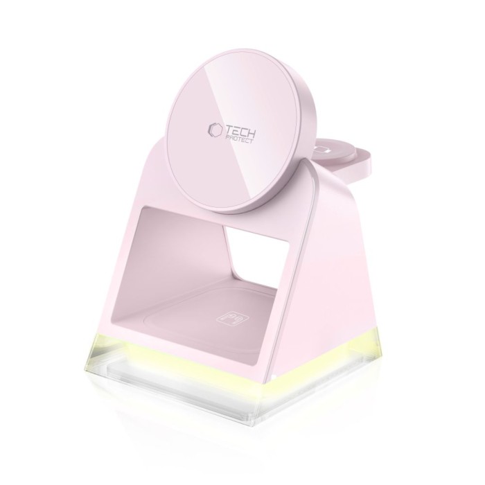 Tech-Protect QI15W-A43 3in1 MagSafe Inductive Charger - Pink