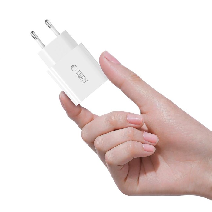 Tech-Protect NC20W wall charger USB-C port - white