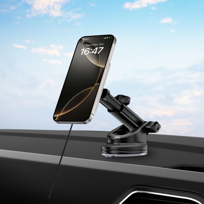 Tech-Protect MM15W-V9 Car Holder with MagSafe for Dashboard and Air Vent 15W - Black