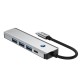 Tech-Protect HB01 HUB Adapter 5in1 USB-C + USB3.0 + HDMI 4K 60Hz + PD100W - gray
