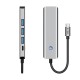 Tech-Protect HB01 HUB Adapter 5in1 USB-C + USB3.0 + HDMI 4K 60Hz + PD100W - gray