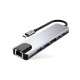 Tech-Protect HB02 HUB Adapter 6in1 USB-C + USB2.0 + USB3.0 + HDMI 4K 30Hz + RJ45 + PD100W - gray
