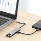 Tech-Protect HB02 HUB Adapter 6in1 USB-C + USB2.0 + USB3.0 + HDMI 4K 30Hz + RJ45 + PD100W - gray