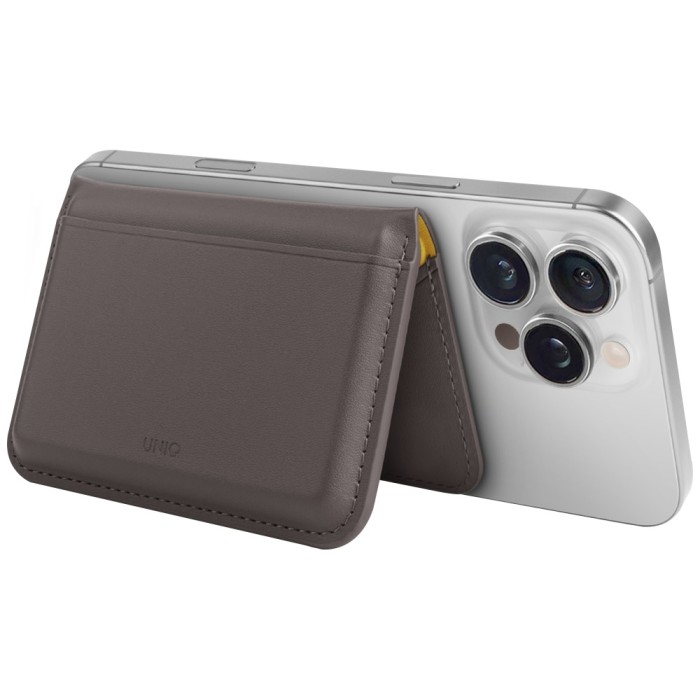 Uniq Lyden DS RFID Magnetic Wallet with Phone Stand - Gray