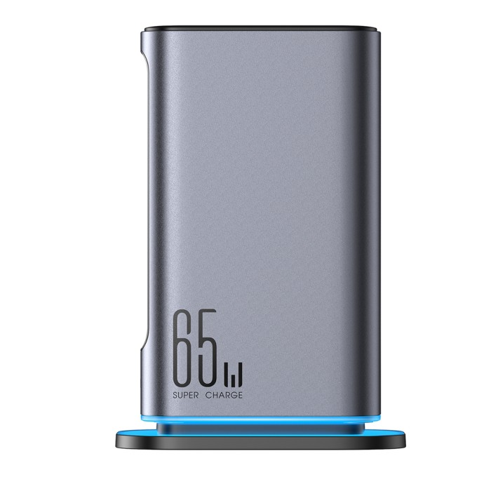 Joyroom JR-TCM02 Multiport GaN Charger 65W EU 4x USB-C 2x USB-A - Dark Gray