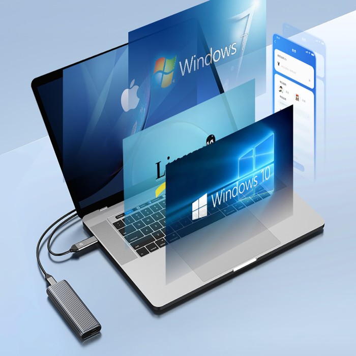 Orico AM2C3-G2 M.2 NVME USB-C 3.2 Disk Drive - Gray