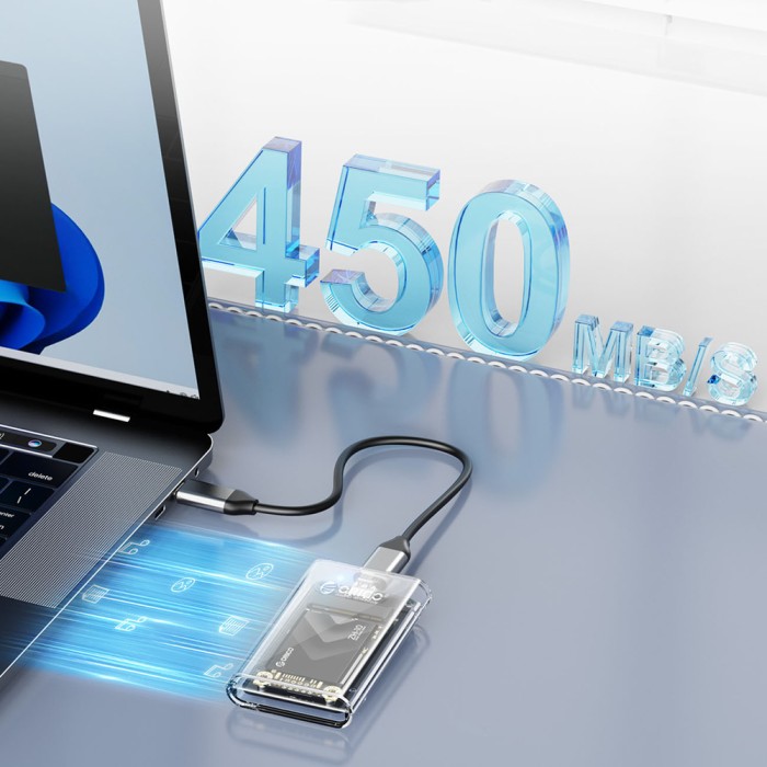 Orico TC10-MS MSATA USB-C 3.2 5Gb/s Disk Cartridge - Transparent