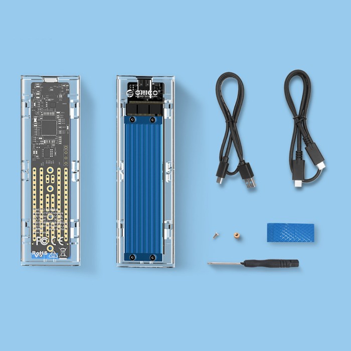 Orico TCM2-C3 M.2 NVME to USB-C 10Gb/s Disk Drive - Blue