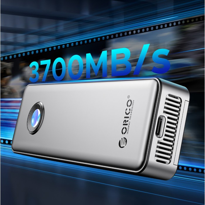 Orico OUM2-G20 M.2 NVME USB-C 3.2 20Gb/s Disk Drive - Silver