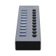 Orico BT2U3-10AB Hub 10x USB-A 3.0 with switches - gray