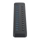 Orico CT2U3-13AB 13x USB-A 3.0 Hub with Switches - Black