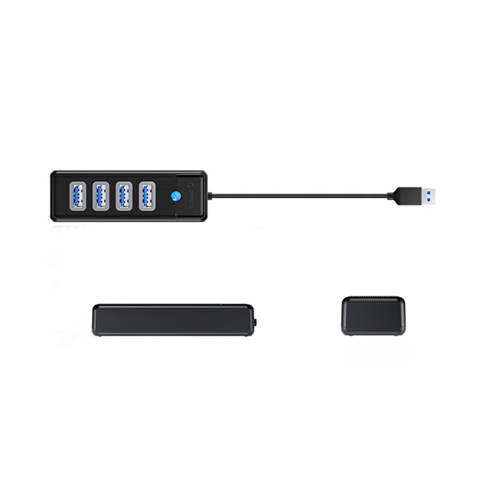 Hub Orico PW4U-U3 USB-A / 4x USB-A 3.0 - black