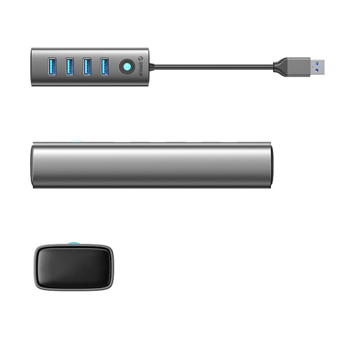 Orico PDD4U-U3 Hub 4x USB-A 3.0 - Gray