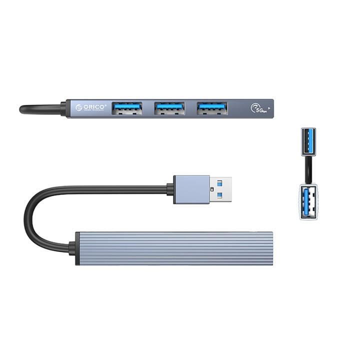 Orico AH-A13 USB-A Hub Docking Station 1x USB-A 3.0 + 3x USB-A 2.0 - Gray