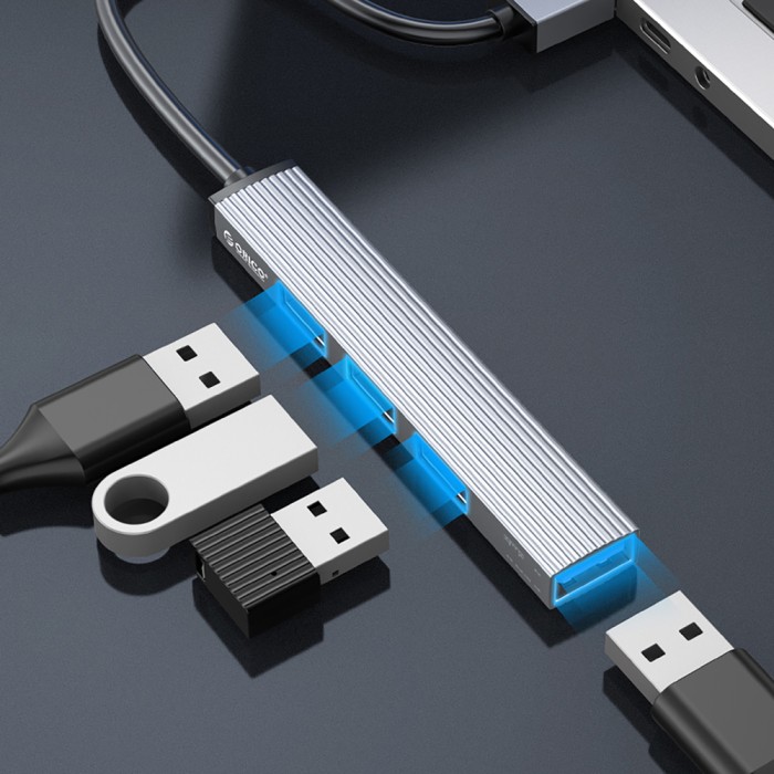 Orico AH-A13 USB-A Hub Docking Station 1x USB-A 3.0 + 3x USB-A 2.0 - Gray