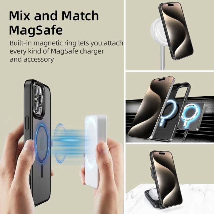 Tech-Protect MagMat MagSafe iPhone 16 Pro Case - Black