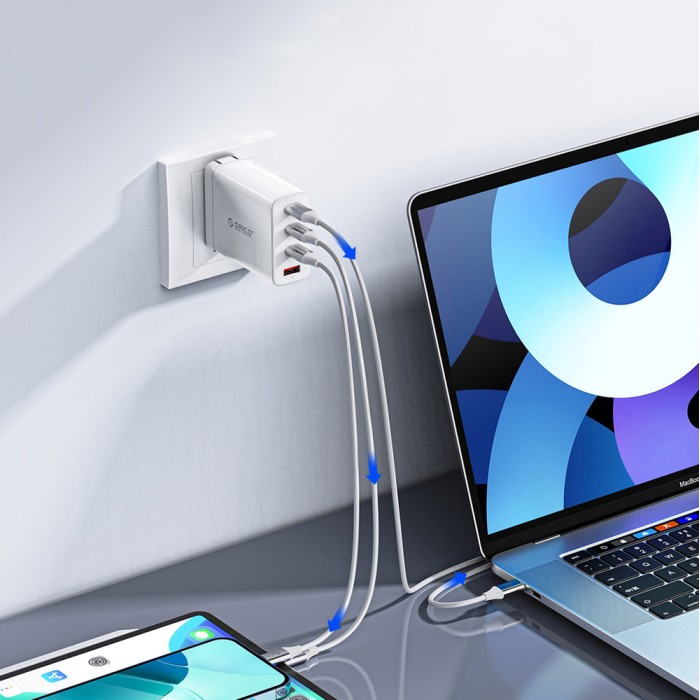 Orico CDX 100W 5A Power Delivery USB-C - USB-C 1m Cable - White