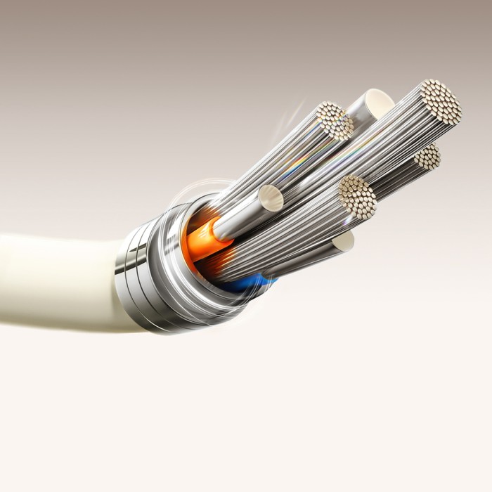 Joyroom S-A53 60W USB-C Cable - USB-C with fluorescent tip 1.2 m - beige