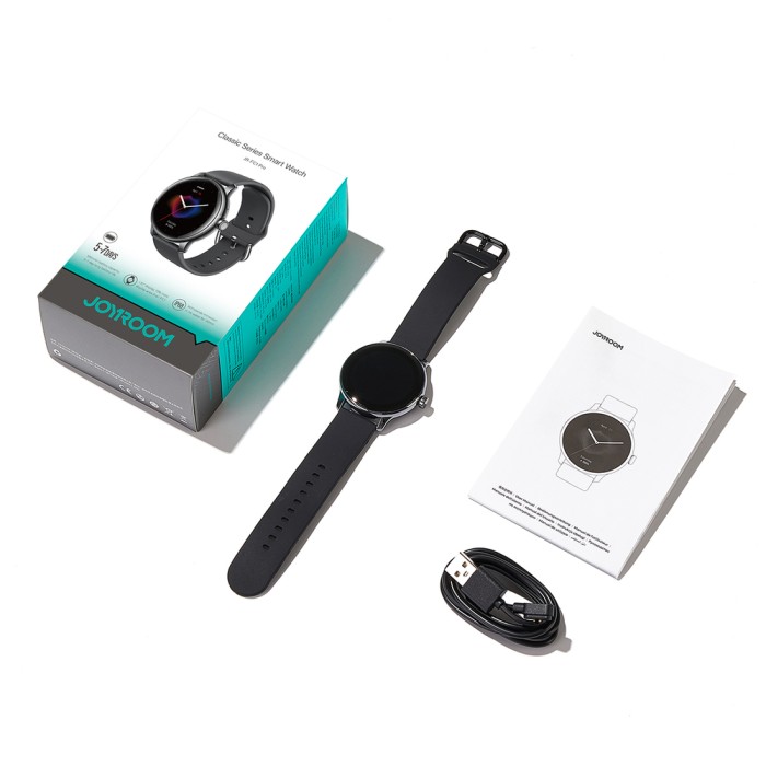 Joyroom Classis Series JR-FC1 Smartwatch with Call Answering Function / IP68 Protection - Dark Gray