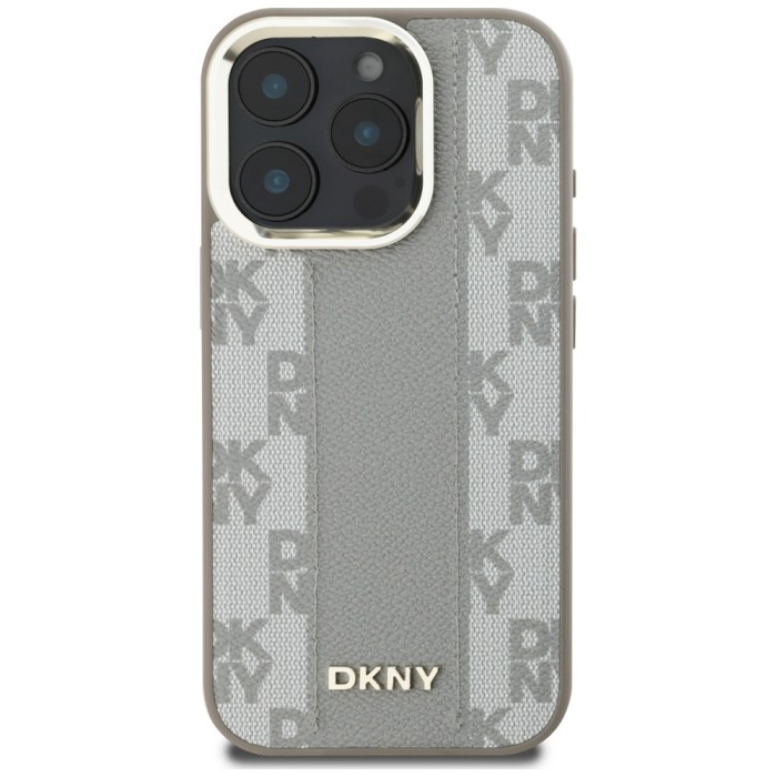 DKNY Checkered Pattern Magsafe iPhone 16 Pro Case - Beige