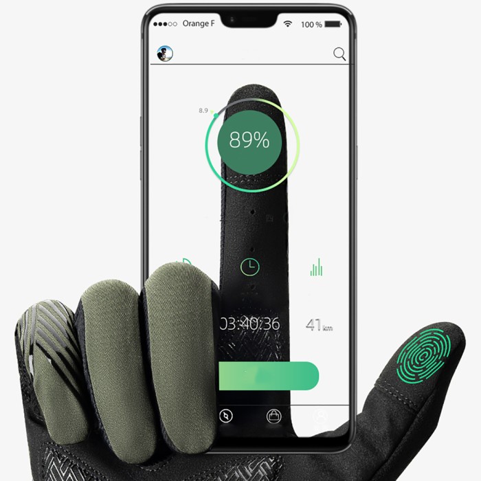 Rockbros cycling gloves spring/summer/autumn, full, size: M - green