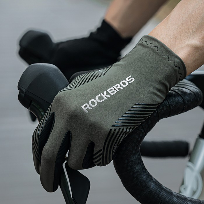 Rockbros cycling gloves spring/summer/autumn, full, size: M - green